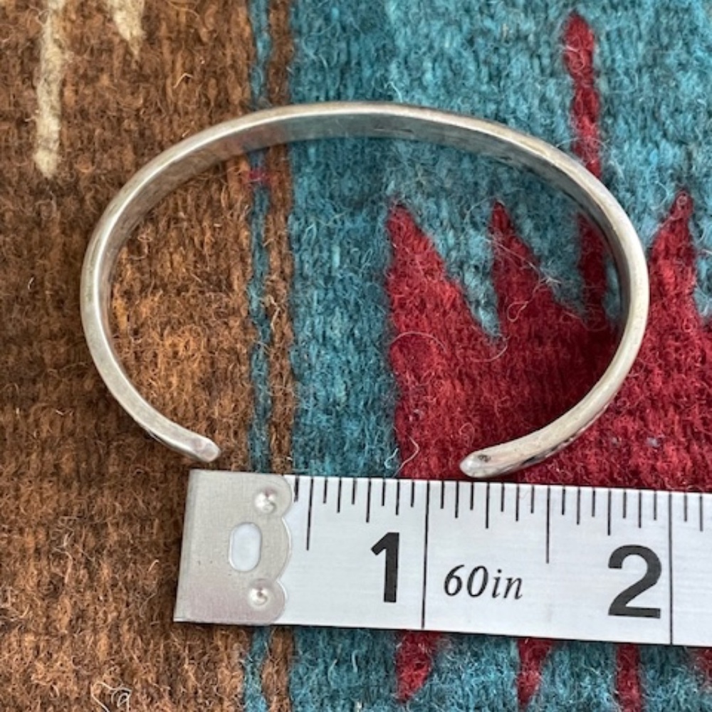 Vintage and Rare El Tom Navajo Sterling Bracelet Cuff 6" - Picture 6 of 10